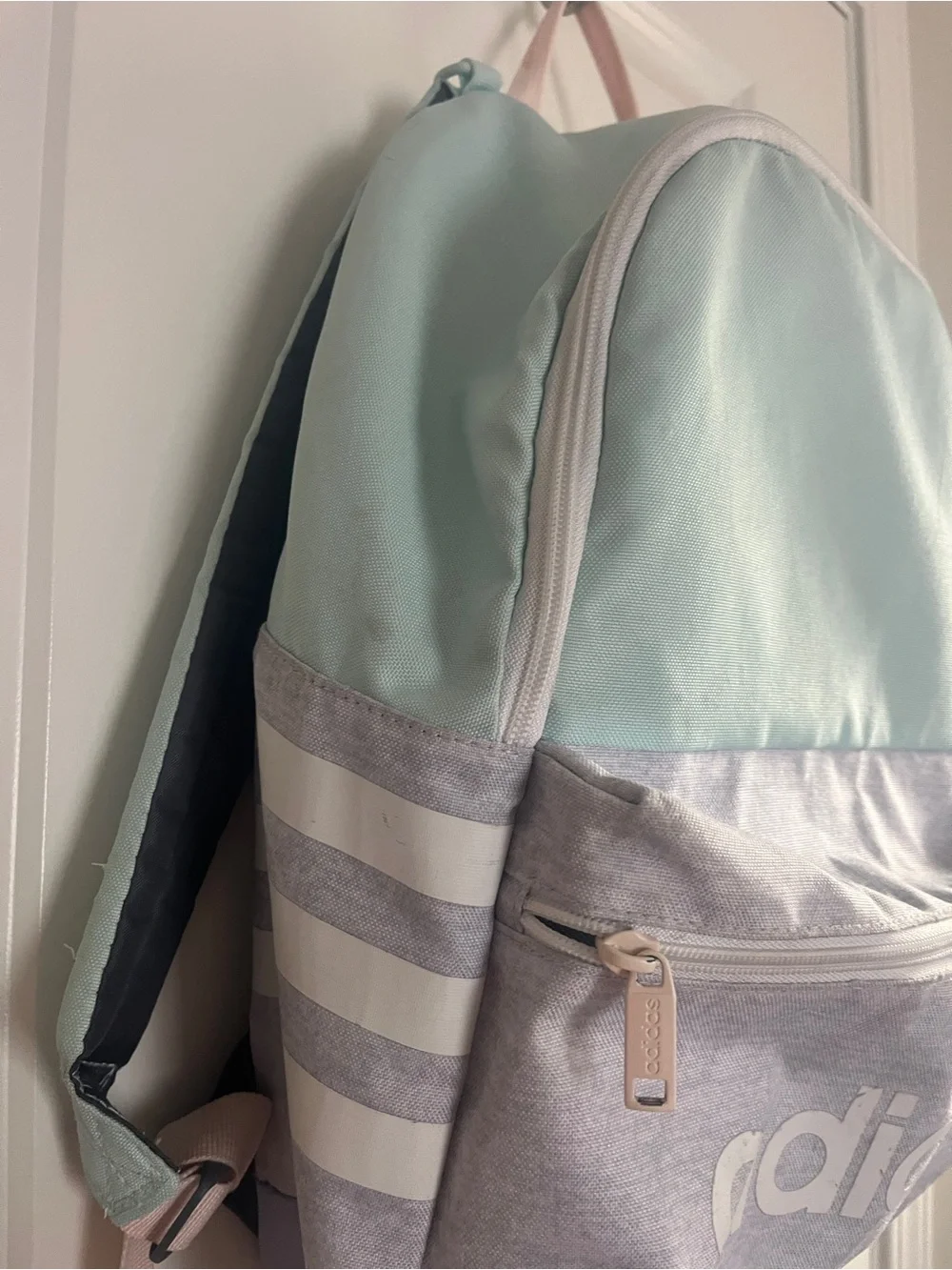 adidas Women's Pastel Colorblock Backpack in Mint, Gray & Lavender